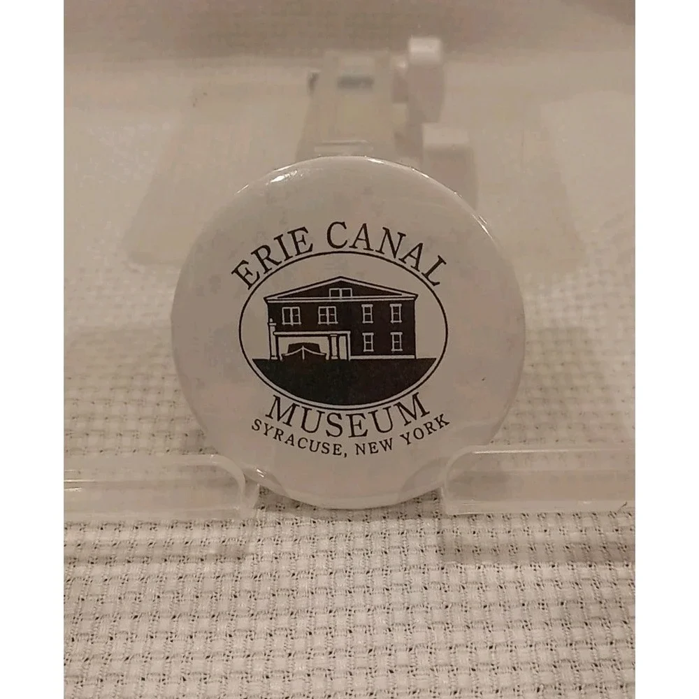 Vintage Erie Canal‎ Museum Pinback Button Syracuse New York Travel Badge Pin